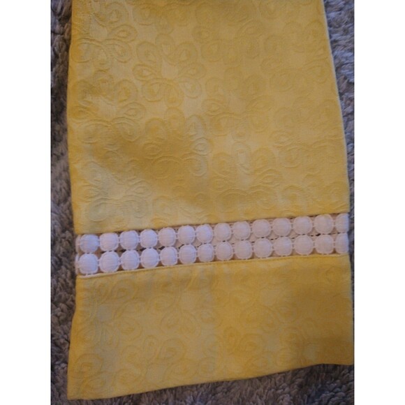 Lilly Pulitzer Wide Sleeve Tunic Mini Dress yellow sz8 Boho Feminine Cottage Cor - Picture 7 of 11